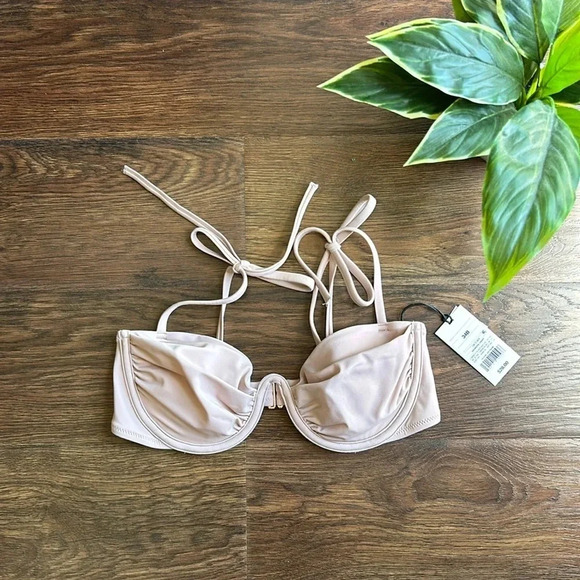 NWT Shade & Shore Bikini Top Light Pink Blush | Underwire Bikini Top | 34B - Picture 1 of 8